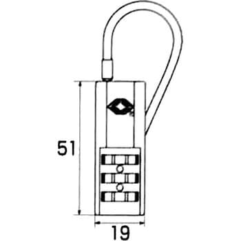 IB-101 TSAロック 番号可変式 1個 アイアイ 【通販サイトMonotaRO】