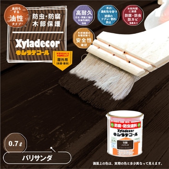 油性キシラデコール 油性木部保護塗料(木目を活かした半透明着色仕上げ) カンペハピオ