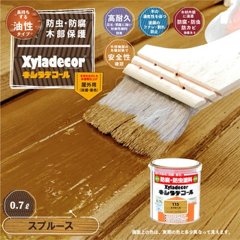 油性キシラデコール 油性木部保護塗料(木目を活かした半透明着色仕上げ) カンペハピオ