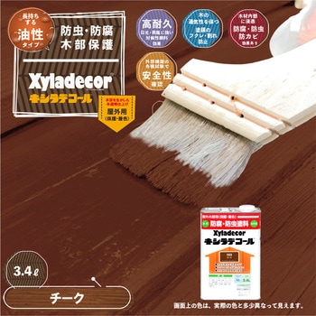 油性キシラデコール 油性木部保護塗料(木目を活かした半透明着色仕上げ) カンペハピオ