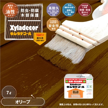 油性キシラデコール 油性木部保護塗料(木目を活かした半透明着色仕上げ) カンペハピオ