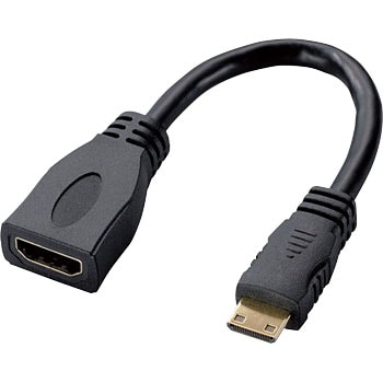 チープ HDMI変換ケーブル miniHDMI-HDMI 憧れの タブレット デジタルビデオカメラ 10cm ブラック 3重シールドケーブル