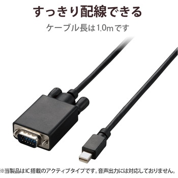 miniDisplayport変換ケーブル VGA(D-Sub 15ピン)-ミニディスプレイ