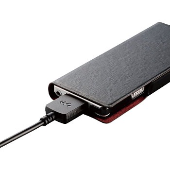 AVS-A15PLFUBK Walkman A 2015 レザーカバー 横型フラップ 薄型 1個