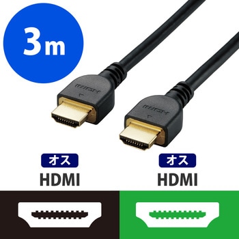 HDMIケーブル 4K2K対応 ハイスピード 高シールドコネクタ イーサネット対応 RoHS ブラック エレコム
