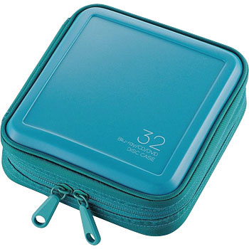 CCD-HB32GN CD/DVD/Blu-rayケース セミハード ファスナー付 32/60/112/160枚収納 エレコム 23597954