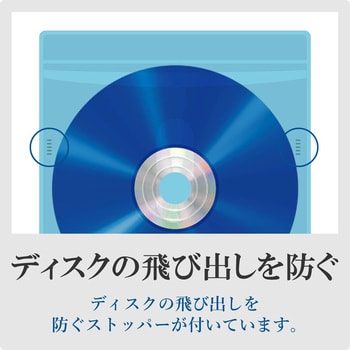 CCD-NIWB60WH CD/DVD/Blu-ray用 不織布ケース 両面収納 タイトルカード