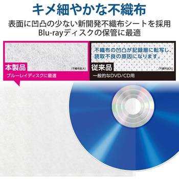不織布ケース Blu-ray対応 両面収納 エレコム