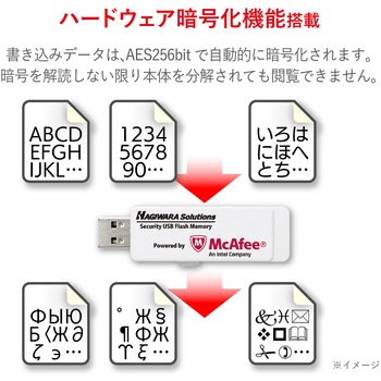USBメモリ USB3.1(Gen1) ウイルスチェック機能 マカフィー社版 1年ライセンス パスワードロック 暗号化 HAGIWARA SOLUTIONS