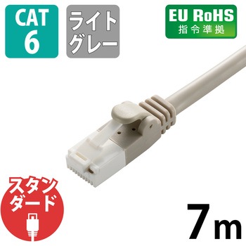 LANケーブル CAT6 ギガビット 爪折れ防止 より線 スリムコネクタ RoHS エレコム