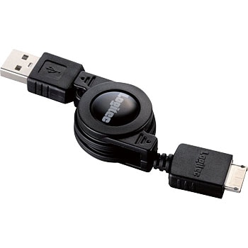 LHC-UW01R Walkmanケーブル 充電&通信 巻き取りタイプ 1本 ロジテック