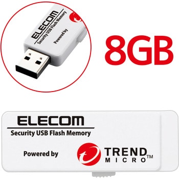 8GB, パスワードロック機能付きUSBメモリー