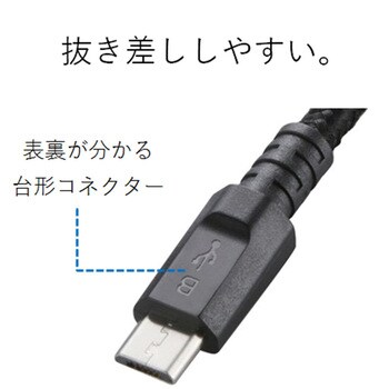 Microusbケーブル 2a出力 スタンダード 充電専用 エレコム マイクロusbケーブル 通販モノタロウ