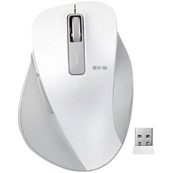 M-XGL10DBWH ���C�����X�}�E�X ���� 2.4GHz USB 5�{�^�� �u���[LED �傫���T�C�Y ����₷�� ��ɂȂ��� �i�ށE�߂�{�^�� EX-G Chromebook �Ή��F�� �G���R�� 23606817