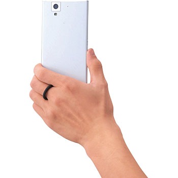 スマートフォン用ストラップ リングストラップ シリコン エレコム フィンガーストラップ 通販モノタロウ P Stf01lbk