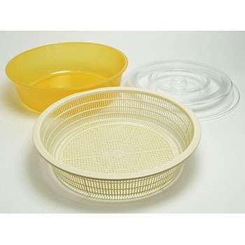 L シクラメン蓋付き丸水切りセット 1個 オルディ 通販サイトmonotaro