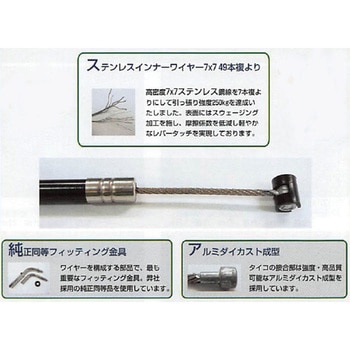 スロットルワイヤー JB402 ALCANhands