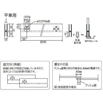 ステン 40ミリHハカマ #600 平穴明 6x2000 スリーナイン島野
