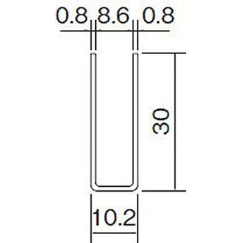 ステン 8ミリハカマ HL 30x2000 スリーナイン島野