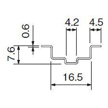 ステン 1号直立単線下レール HL 2000 スリーナイン島野