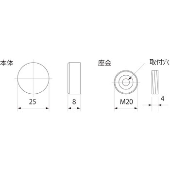 真鍮 化粧飾押 黒Ni 25ミリ スリーナイン島野