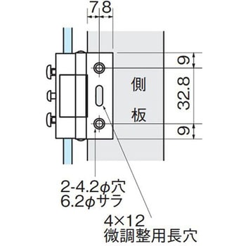 ステン 横吊硝子蝶番 スリーナイン島野