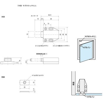 PC マグネラッチミニ スリーナイン島野