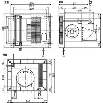 UB-106N 浴室換気扇 日本電興 適合パイプ径100mm UB-106N - 【通販