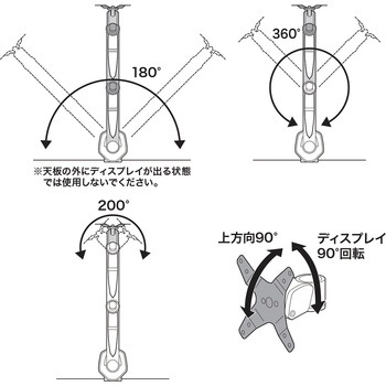 水平多関節液晶モニターアーム サンワサプライ