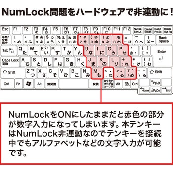 テンキー_USBハブ付き サンワサプライ