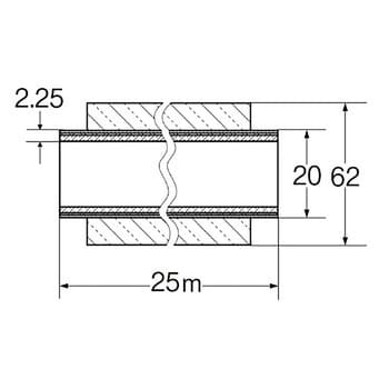 T102-2H-16AX25-20 保温材付アルミ複合架橋ポリエチレン管 1巻(25m