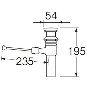 H700-1X235-32 ポップアップ排水栓上部 1個 SANEI 【通販モノタロウ】