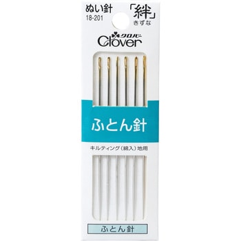 18-201 ぬい針「絆」ふとん針 クロバー (Clover) 長さ66.7mm 1パック(6