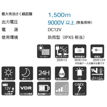 電気さく用電源装置 SA15SL(ソーラータイプ) タイガー(防獣)