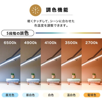 wasser91 T字型 ワイドLEDデスクライト クランプ式 大河商事