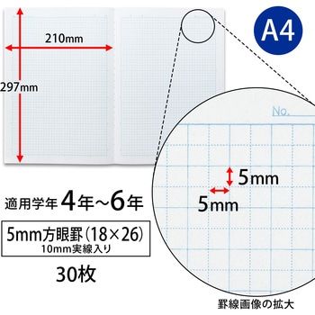 スクールライン A4 方眼罫ノート 日本ノート