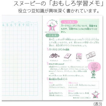スヌーピー学習帳 さんすう 17マス 日本ノート 学習帳 ごほうびシール 通販モノタロウ Pg 2