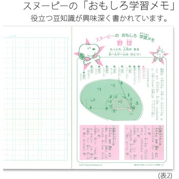 PG-52 スヌーピー学習帳 かんじれんしゅう無地 日本ノート マス数84