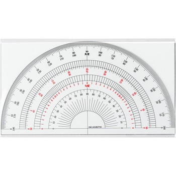 B-15 (39-0015) 半円分度器 15cm 1枚 岡本製図器械 【通販モノタロウ】