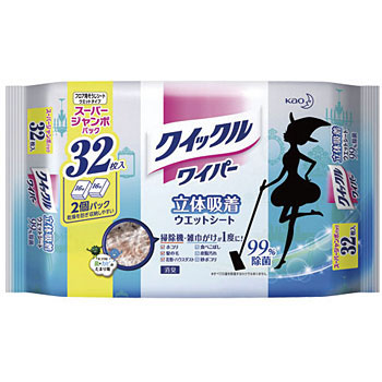 QW立体吸着ウエットシート 32枚 花王