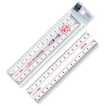 メタクリル両切直線定規 15cm 共栄プラスチック
