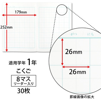 かんがえる学習帳 国語 8マスリーダー入 日本ノート