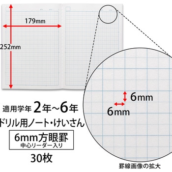 LP51 カレッジけいさんドリル用ノート5mm方眼 日本ノート サイズB5