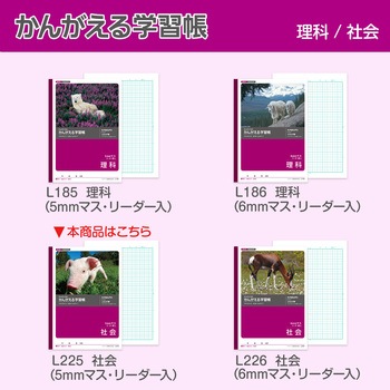 かんがえる学習帳 社会5ミリマスリーダー 日本ノート