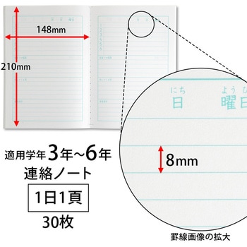 A504 かんがえる学習帳 連絡ノート 1日1頁 日本ノート サイズA5