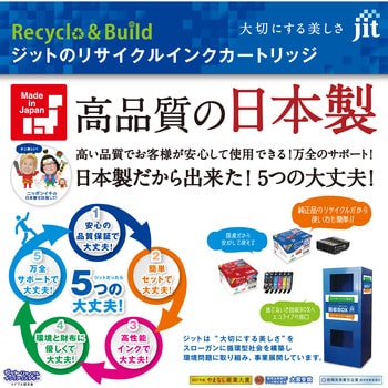 JIT-E80YL リサイクルインク EPSON対応 IC80L 1個 JIT 【通販モノタロウ】