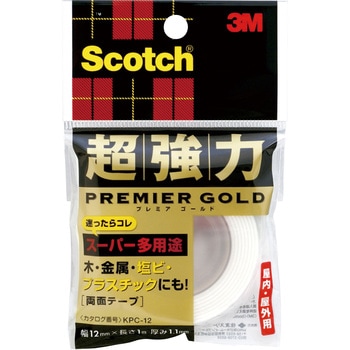 超強力両面テーププレミアゴールド12x1 3M(スリーエム)