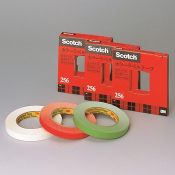256-25W カラーラベルテープ スリーエム(3M) 幅25.4mm長さ54.8m 1巻