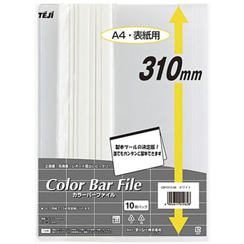 カラーバーファイル ホワイト 10冊入 テージー