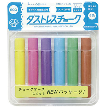 Dcc 6 6c ダストレスチョーク 6本入 6色 日本理化学 黄 赤 紫 青 緑 茶 Dcc 6 6c 1箱 6本 通販モノタロウ 24127267